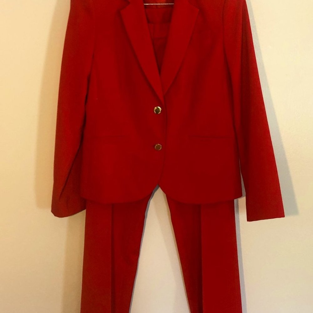 Red Pant Suit